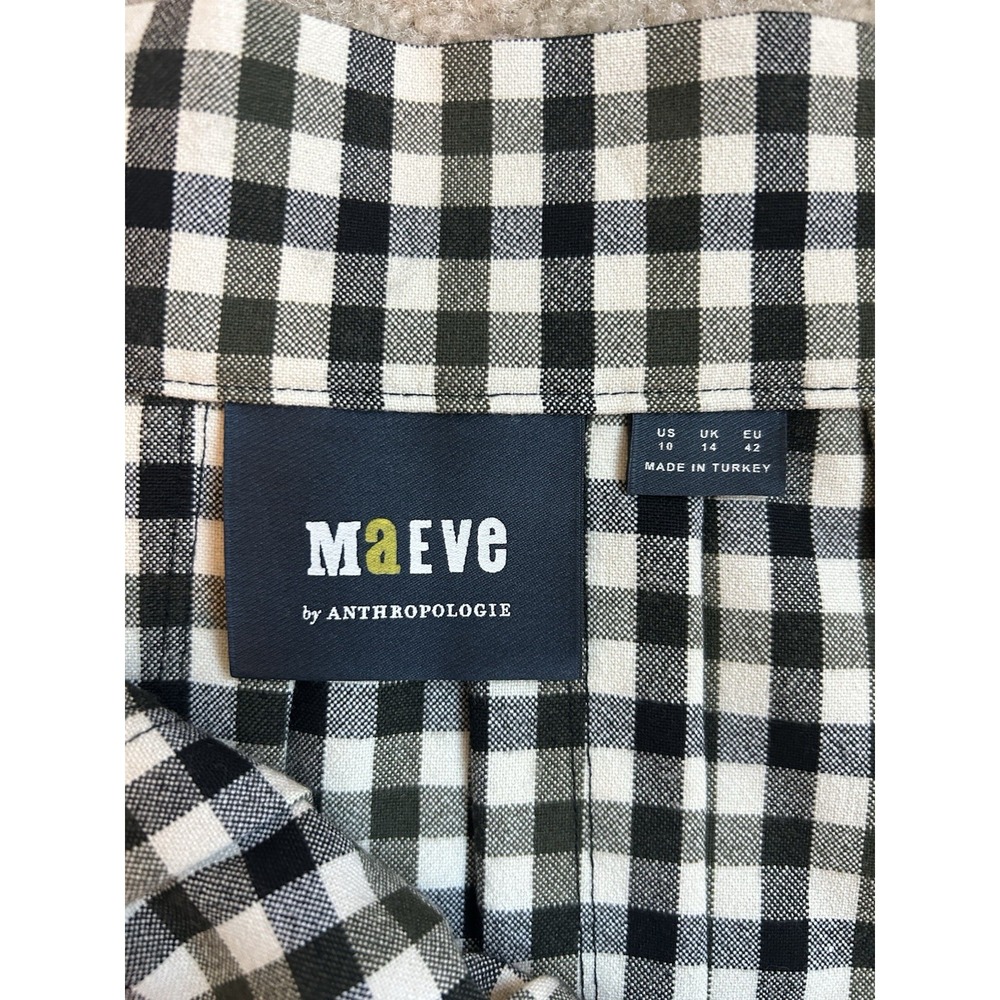 Maeve Anthropologie Gingham Check Pleated Mini Skirt 10 Academia Preppy Y2K - Picture 5 of 7